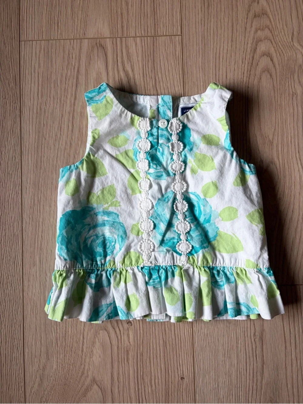 Jane and Jack Girls Floral Ruffle Tank Top